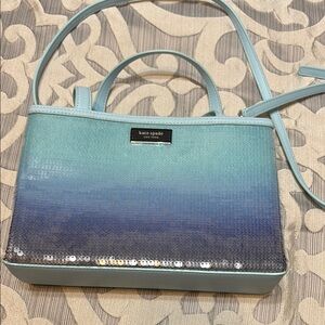 Kate Spade Blue Ombre Shoulder Bag with Textured Finish